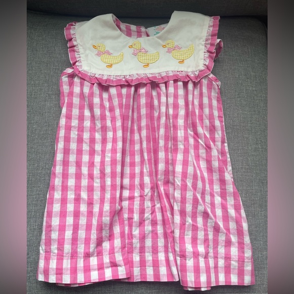 Stitchy Fish Other - Stitchy Fish Darling Ducks Pink Check Dress-24 Months
